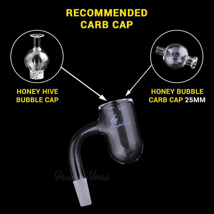 Honeybee Herb: (Black) Honey Bevel Deep Bowl (14mm - 90°)