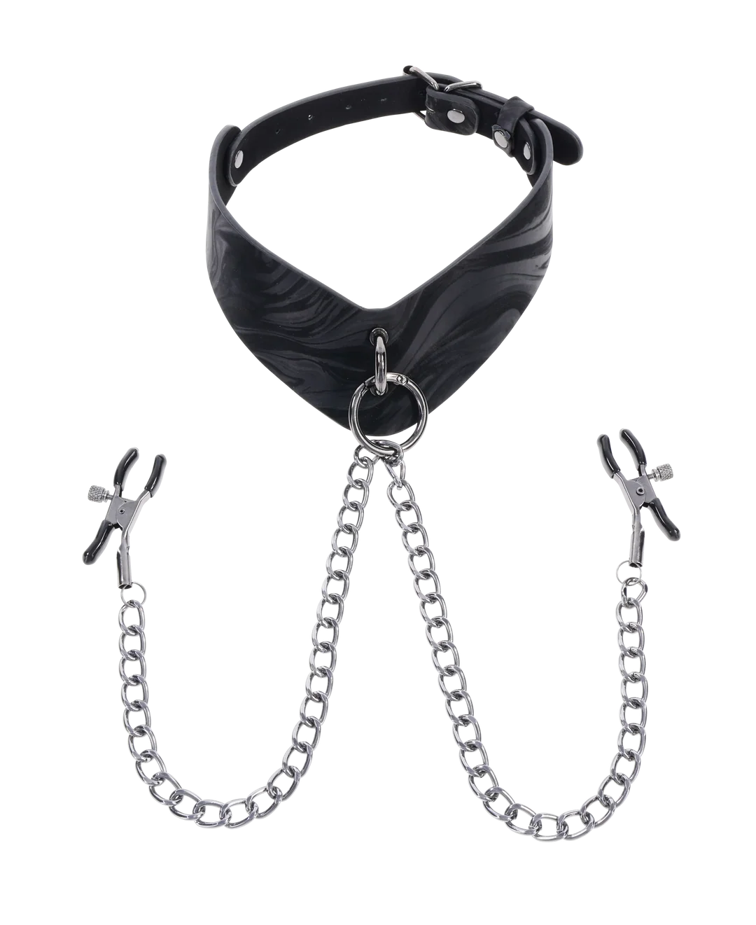 Sportsheets Velvet Noir Collar & Removable Clamps