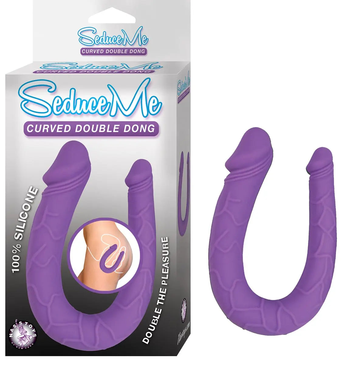 Curved 13" Double Dong - Purple