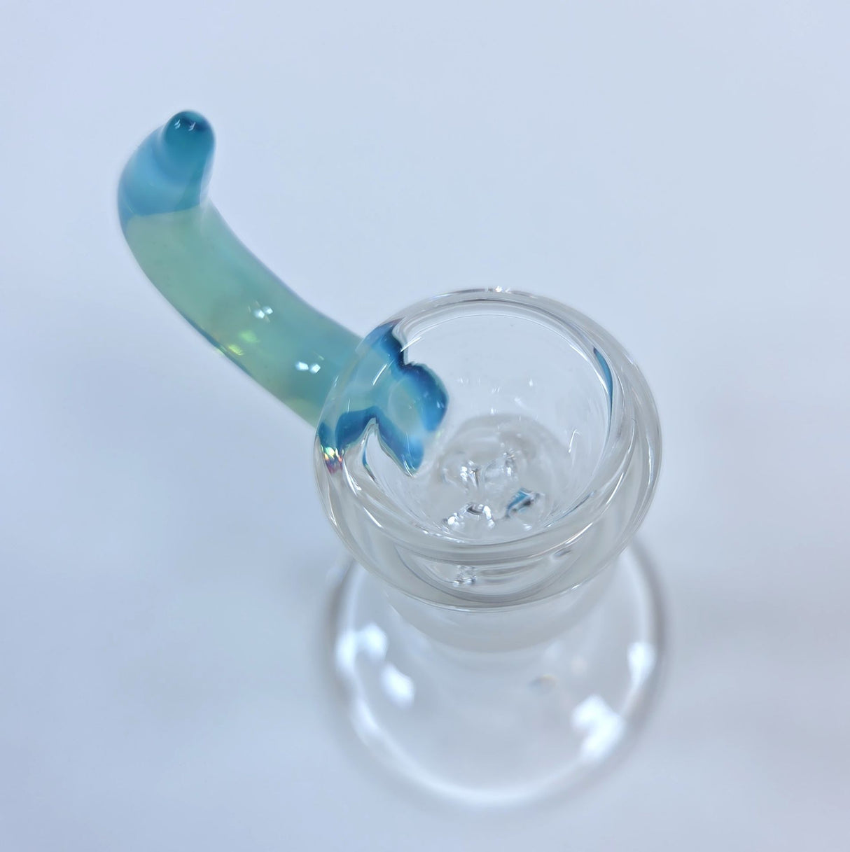 DiscoBox: Clear Bowl w/ Horn (18mm - Baby Blue)