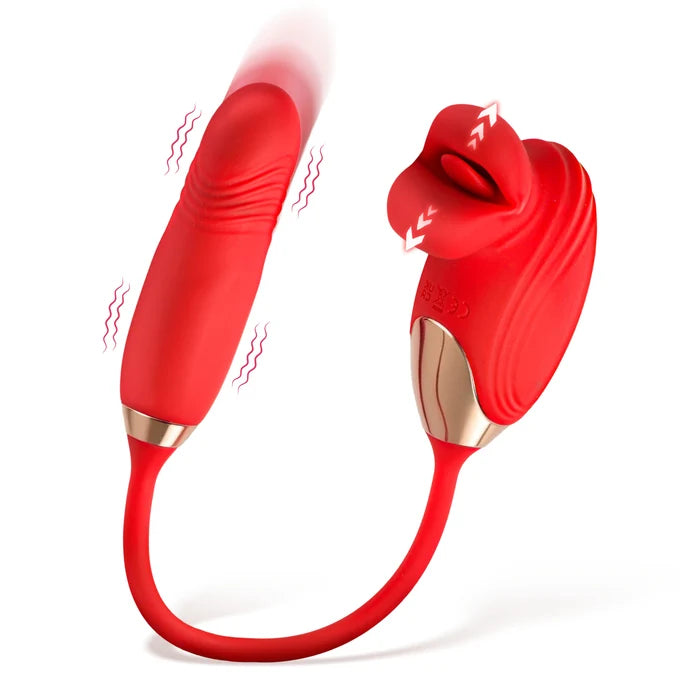 Lickgasm Bliss Kiss Thrusting Vibrator