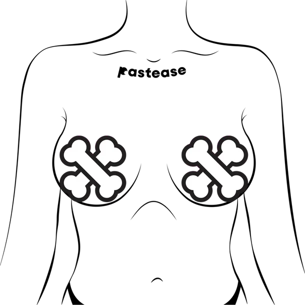 Pasties: White Crossbone