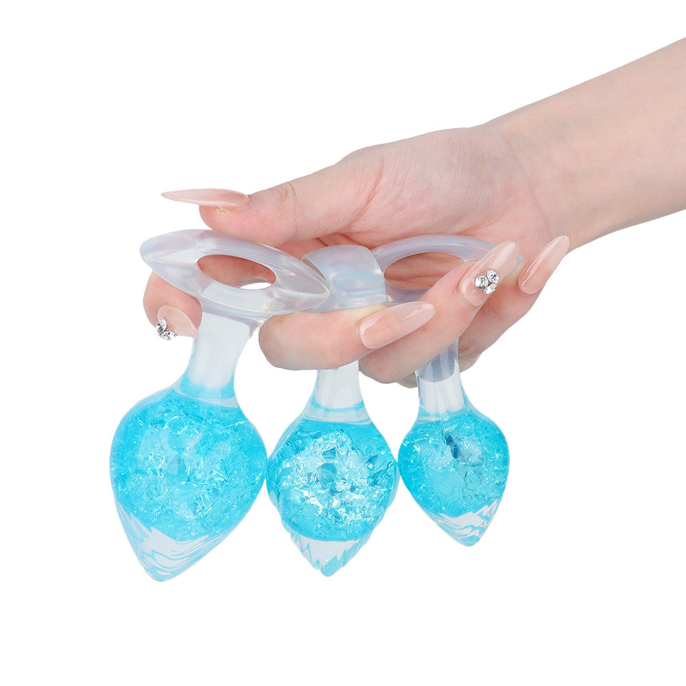 Luxe Prism Anal Plug - Large - Blue