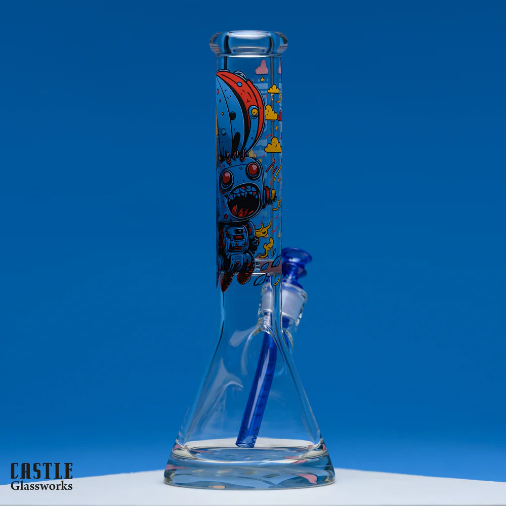 Castle Glass: 14" Retro Robot (9mm Thick)