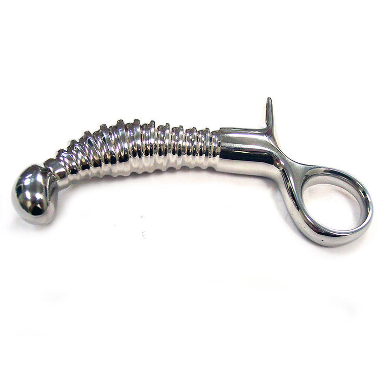 Rouge Stainless Steel Ribbed Anal Plug