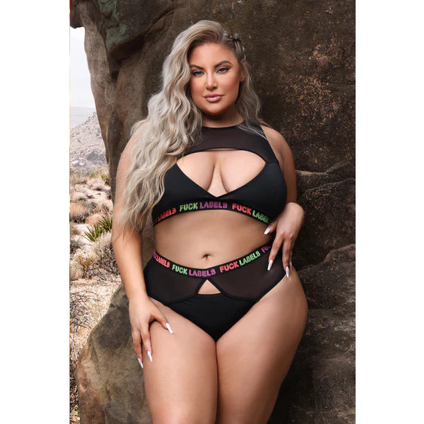 Fuck Labels Crop Top & Bottoms
