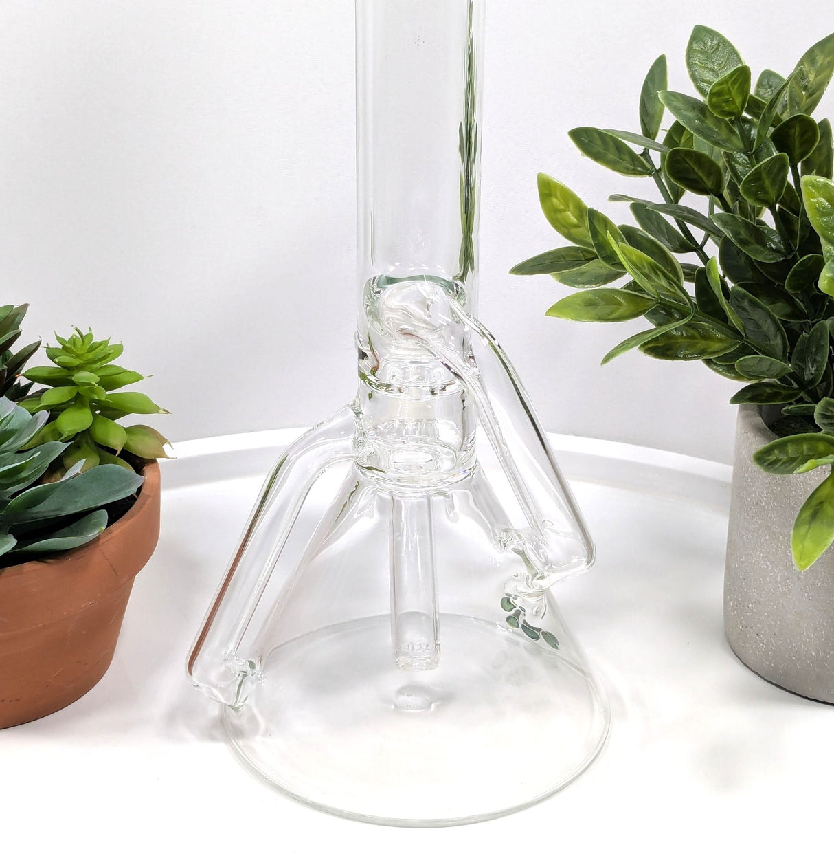 DiscoBox: Single Recycler w/ Removable Stem (14mm - Green Sparkle)