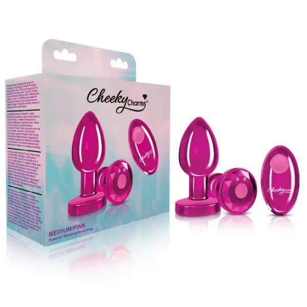 Cheeky Charms RC Vibrating Plug-Pink Medium