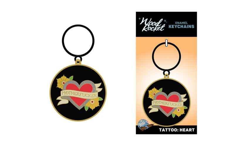 Keychain: Tattoo Heart Motherfucker
