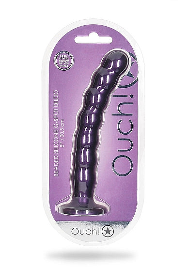 Ouch Beaded G-Spot 8" - Purple
