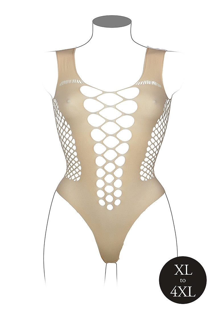 Teddy: Contrast Fence Net Queen Size Beige