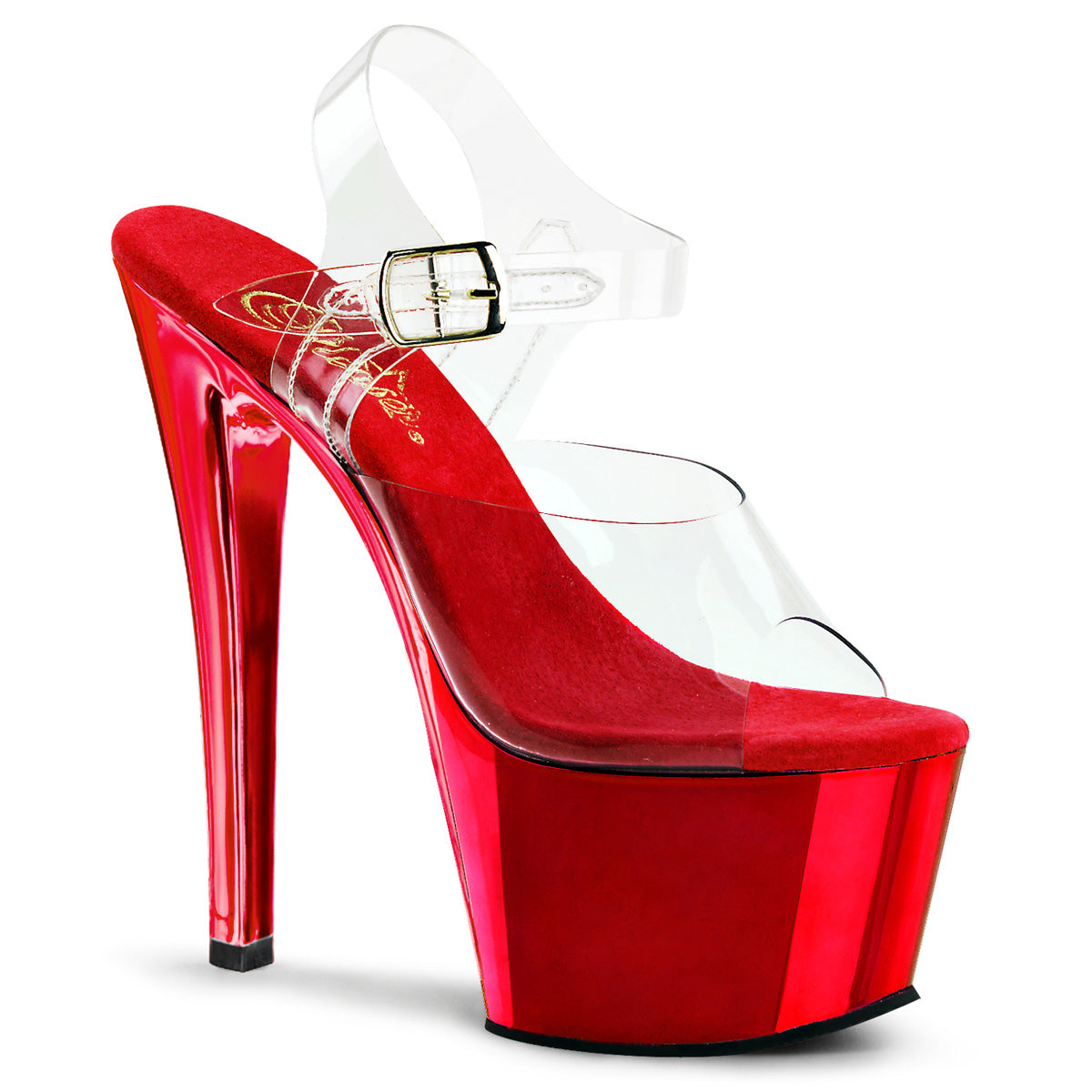 Shoe: 7" Ankle Strap - Chrome