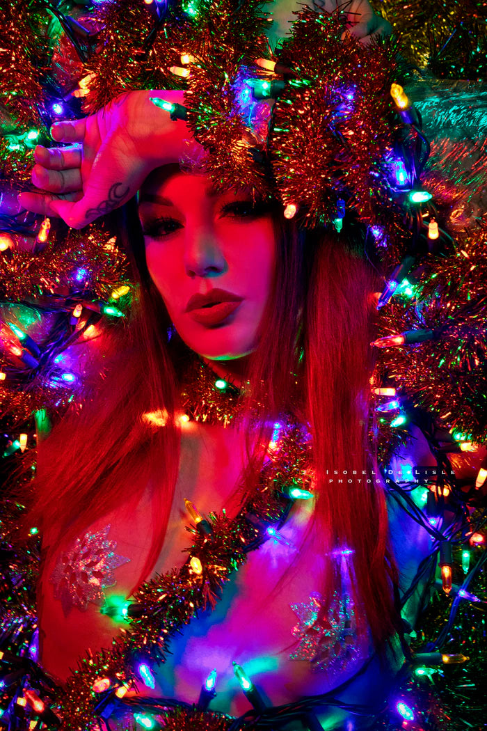 Pasties: Silver Glitter Snowflake