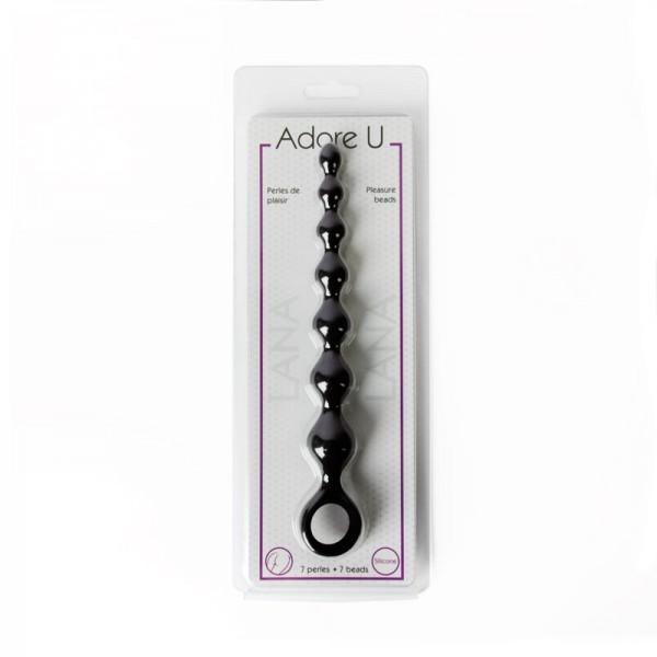 Adore U Lana Anal Beads-Black