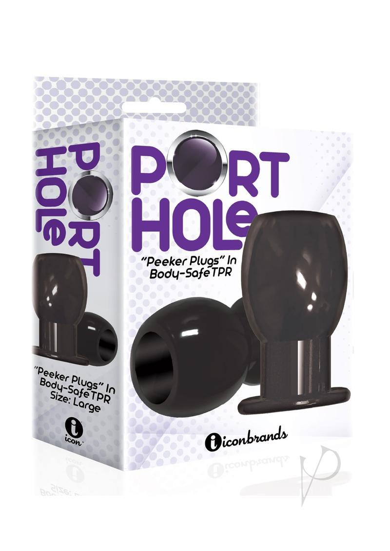 Port Hole Hollow Plug-Black