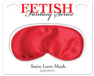 FETISH SATIN LOVE MASK-RED