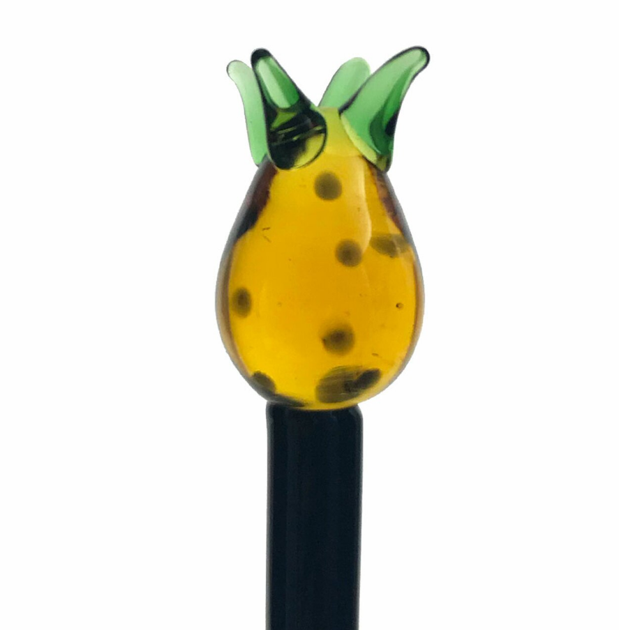 6" GLASS DABBER-PINEAPPLE