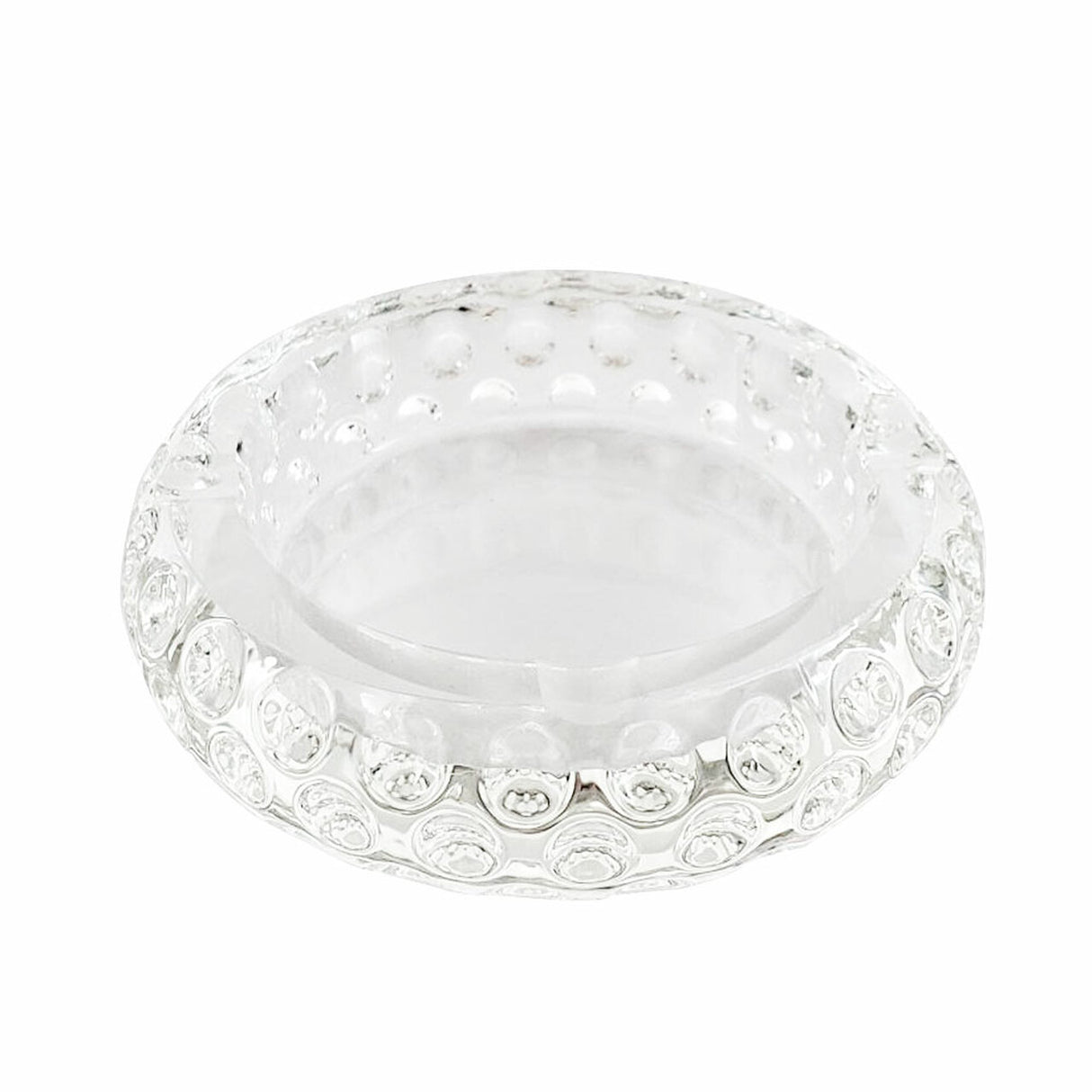 GLASS CRYSTAL ASHTRAY ROUND