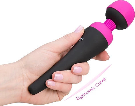 PalmPower Rechargeable Wand-Black/pink