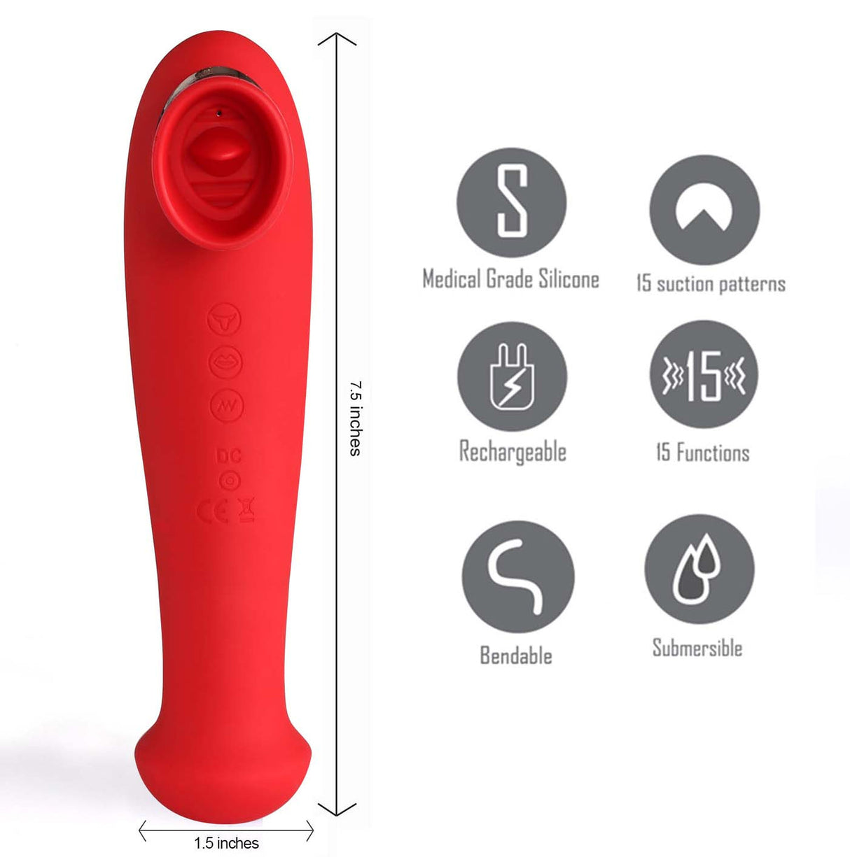 MAIA Destiny Sucking Clit Stimulator-Red