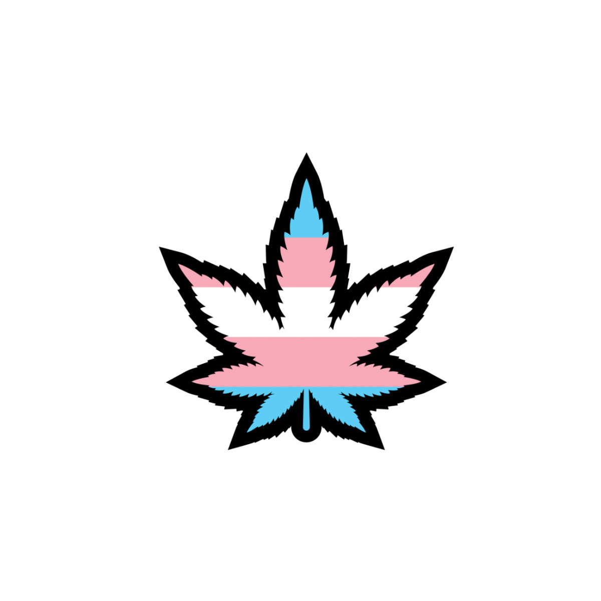 Pin: Weed Leaf - Trans Pride