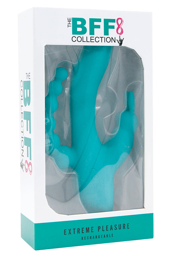 Extreme Pleasure Rechargeable Rabbit-Turquoise