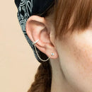 Earring: Sterling Silver Chain Conch Hoop