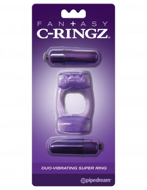 CRingz Duo Vibrating Super Ring - Purple