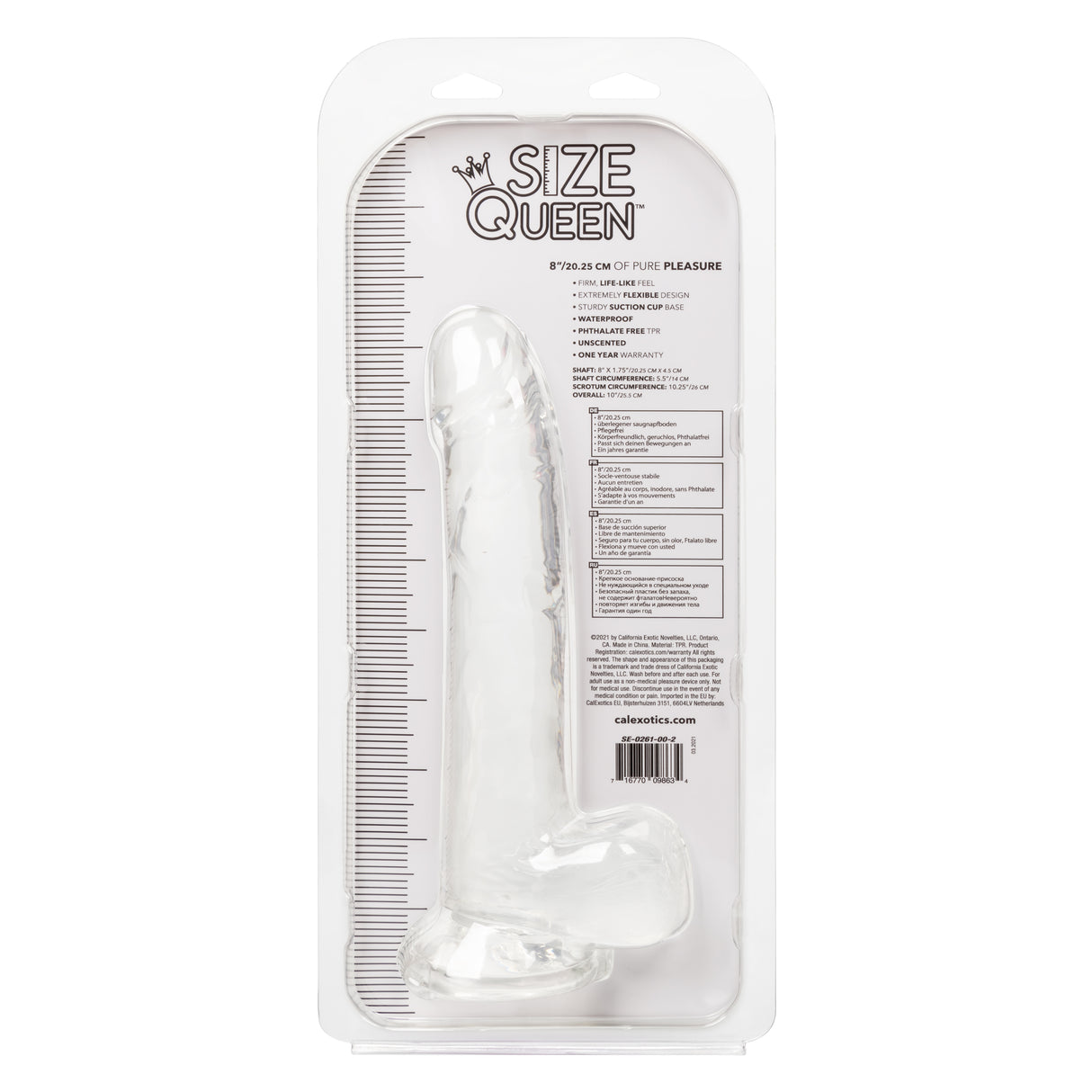 Size Queen Dong - Clear 8"