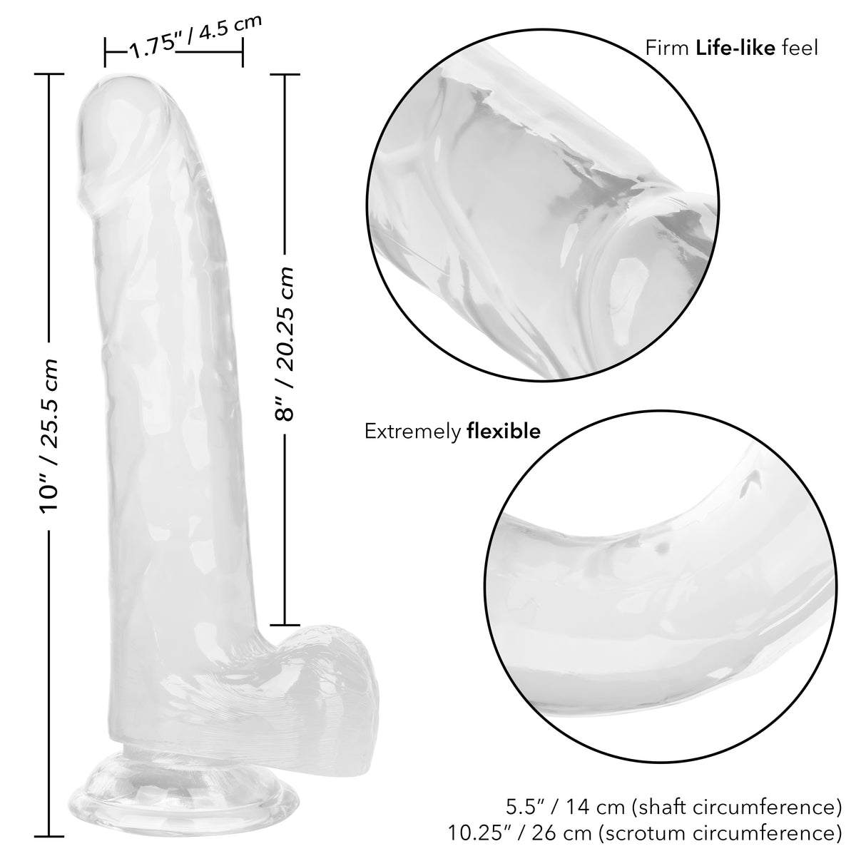 Size Queen Dong - Clear 8"