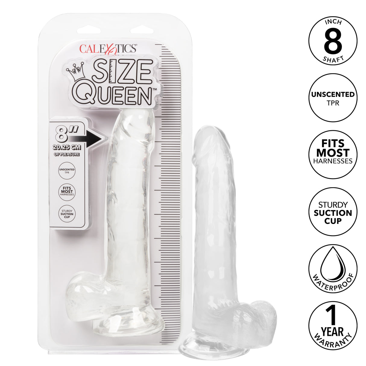 Size Queen Dong - Clear 8"
