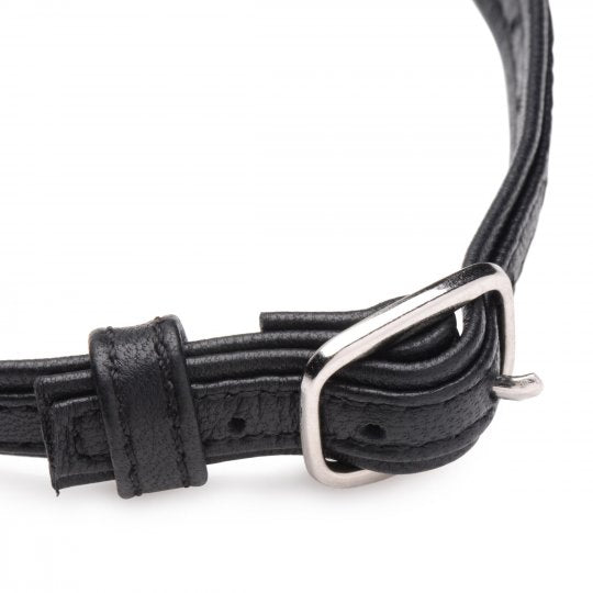 Heart Lock Choker with Key-Black