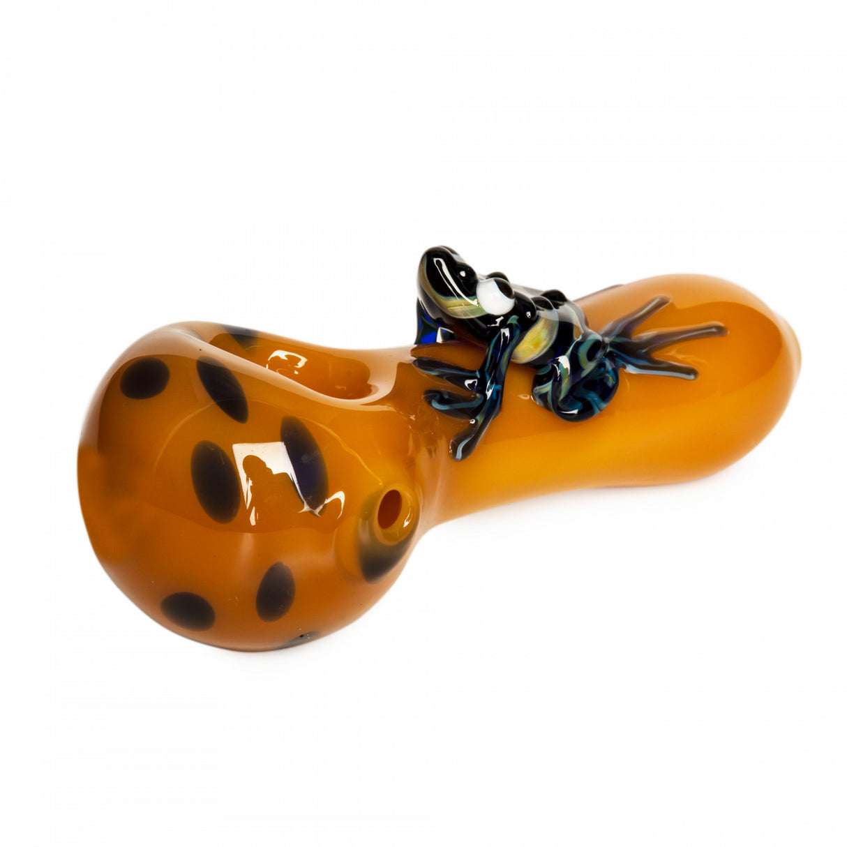 Pipe: Red Eye Glass 4" Frogger-Jade Yellow