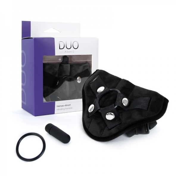 Adore U DUO Harness w/Bullet - Black