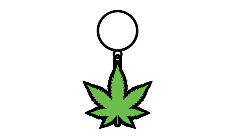 Keychain: Green Leaf
