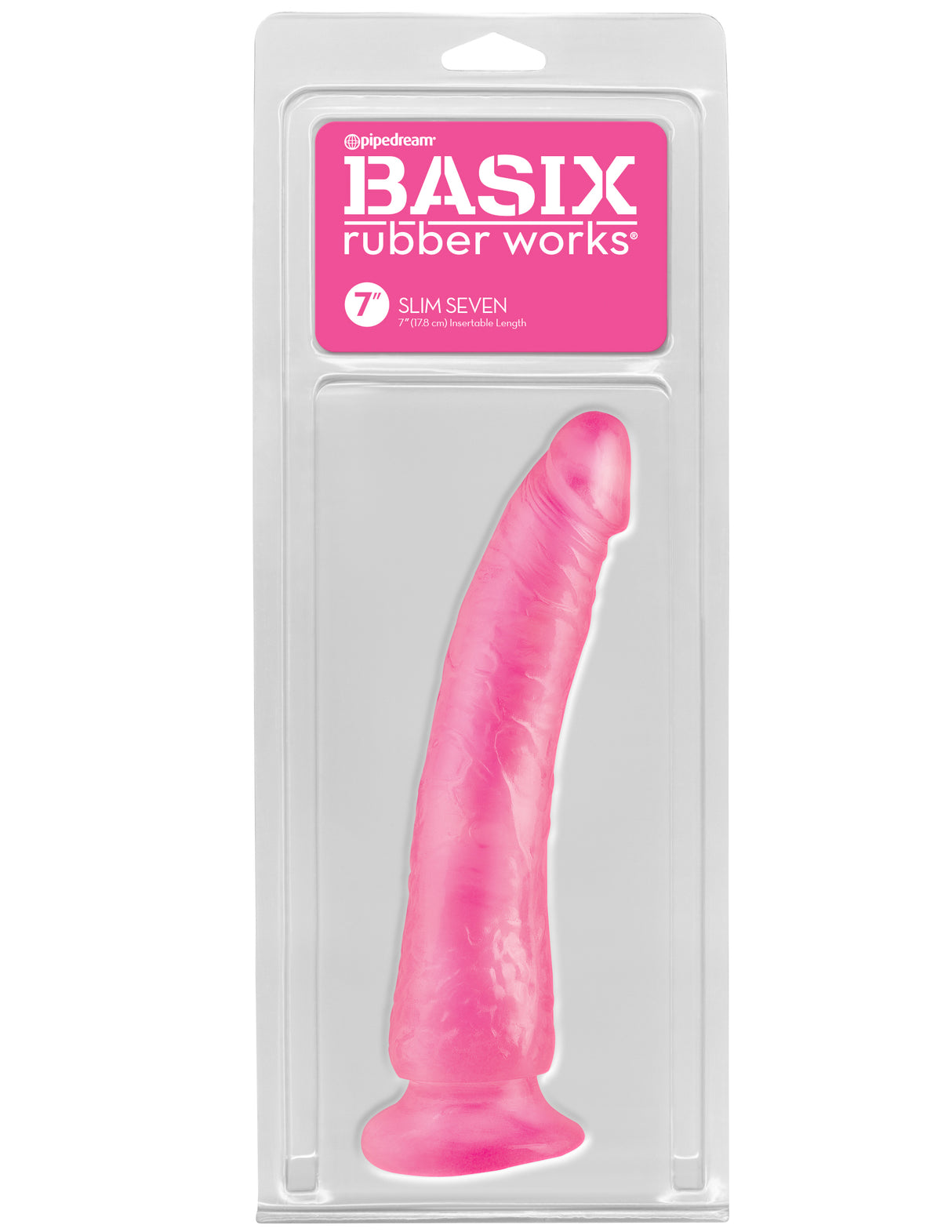 Basix 7" Dong - Slim Pink