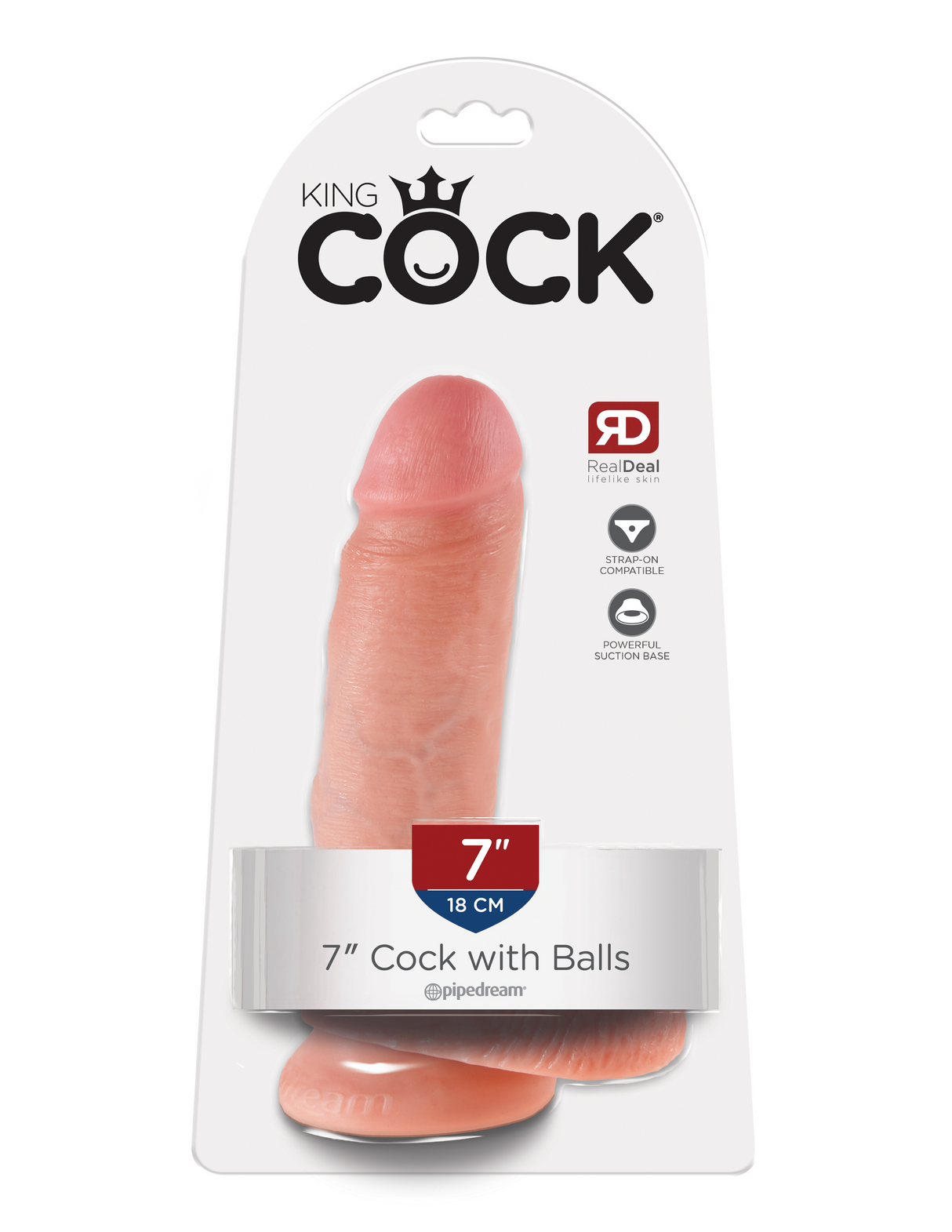 King Cock 7" w/Balls - Light