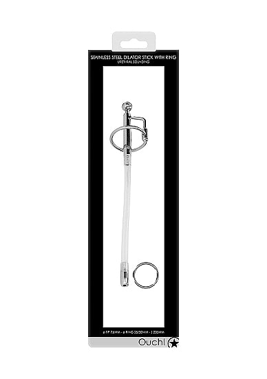 Ouch Stainless Steel Dilator Stick with Ring