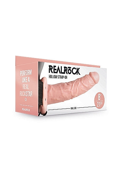 Strap On Hollow 8" - White