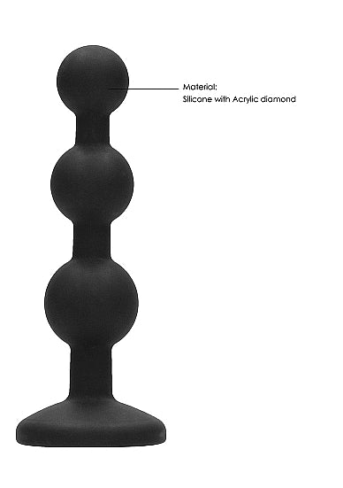 Ouch Silicone Beaded Plug-Black