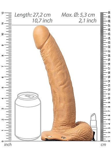 Strap On Hollow w/Balls 9" - Tan