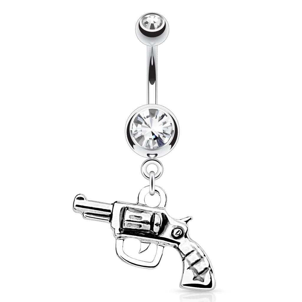 Belly Ring: Surgical Steel Gem Revolver