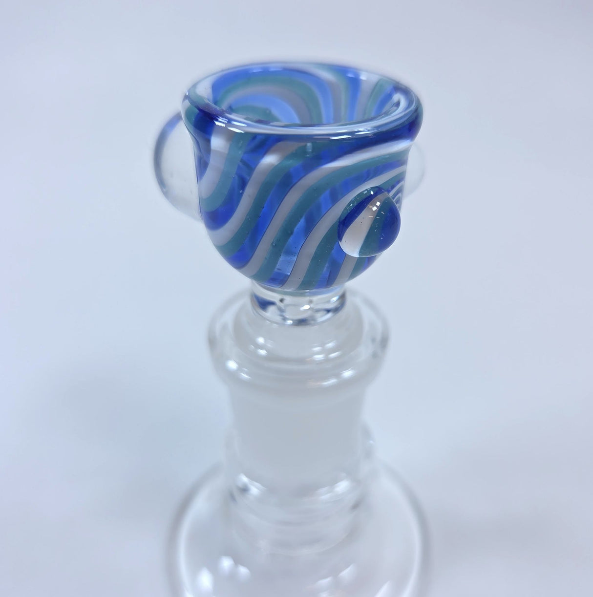 Red Eye Glass: Deep Swirl (18mm - Blue/White)