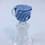 Red Eye Glass: Deep Swirl (18mm - Blue/White)