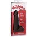 Realistic Cock/Balls Vac-U-Lock 8"-Black