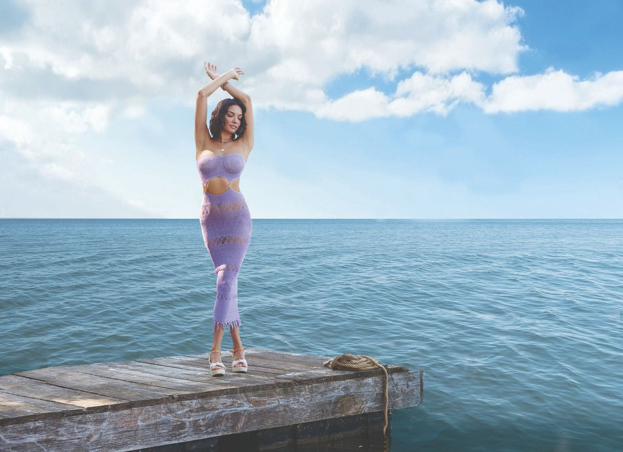Lavender Haze Seamless Knit Gown