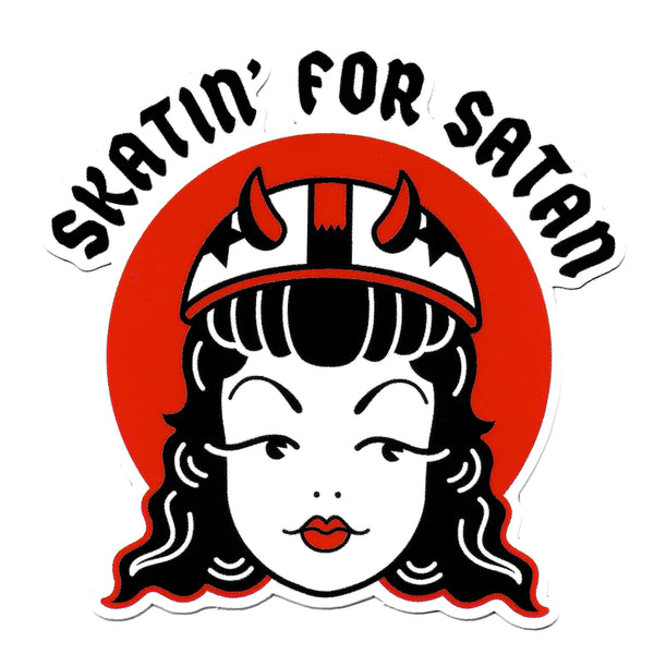 Sticker: Skatin for Satan