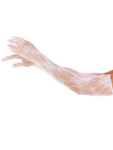 Seamless Opera Length Floral Gloves