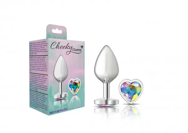 Cheeky Charms Plug Silver-Medium Heart