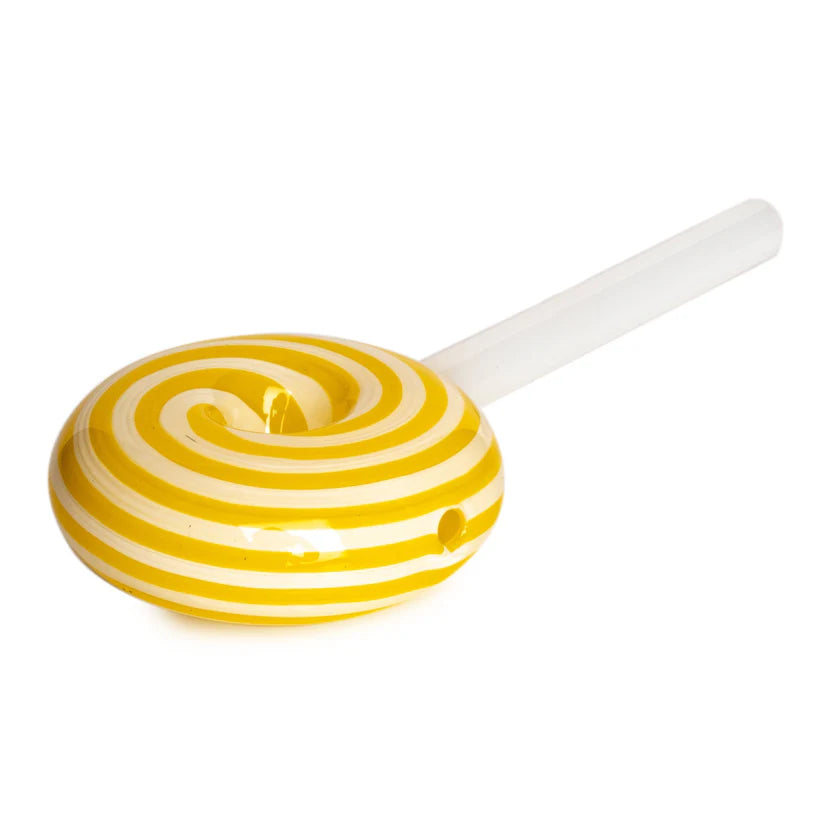 Red Eye Glass: Lollipop Pinwheel (6" - Yellow)
